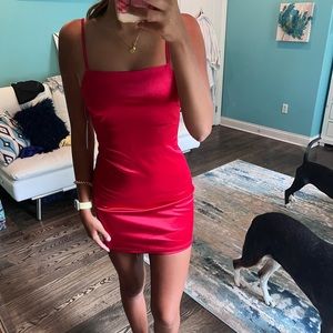 NWT altard state red silk dress